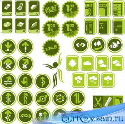   - Green Icons Vector