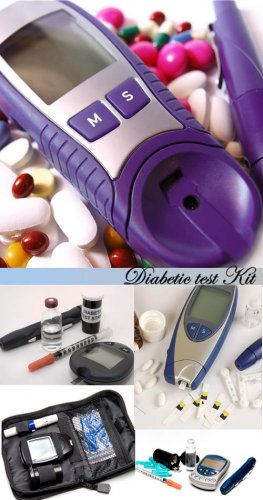 Stock Photo - Diabetic test Kit