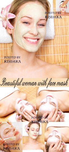 Stock Photo - Beautiful woman with face mask