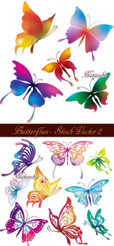 Butterflies - Stock Vector 2