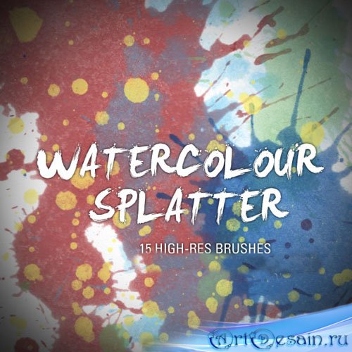 Watercolour Splatter Brushes for Photoshop