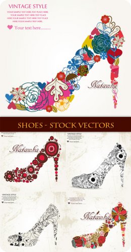 Flower Shoes - Stock Vectors 2
