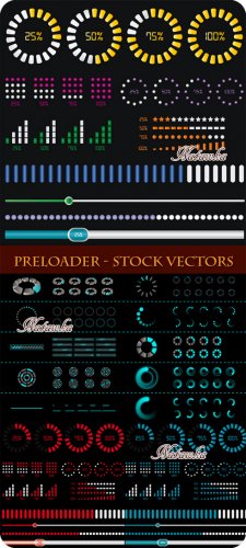 Preloader Elements - Stock Vector