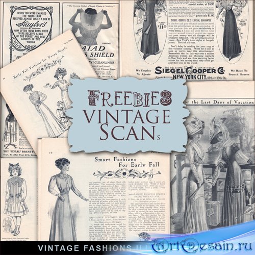 Scrap-kit - Vintage Fashion Illustrations #3