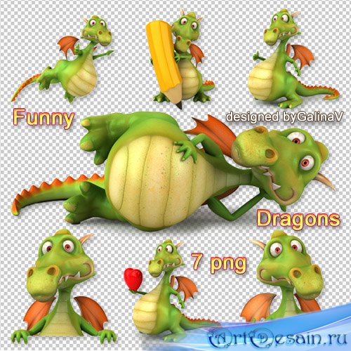    | Funny Dragons PNG