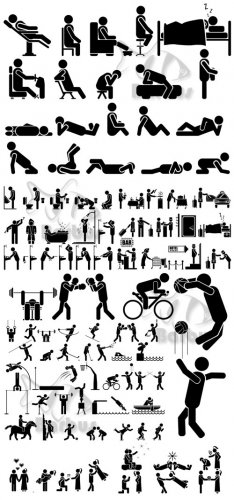 Pictograms of working people 4 /    4 - Vect ...