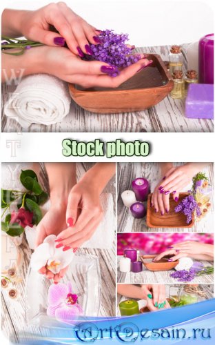  ,    / Spa treatments, hand care - Raster clipart