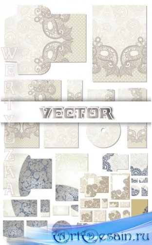 , , , ,  / Envelope, letterhead, cards, CD - vector