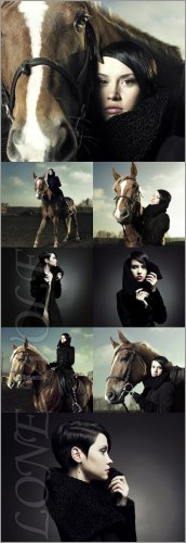     ./ Fashion beautiful girl on a horse