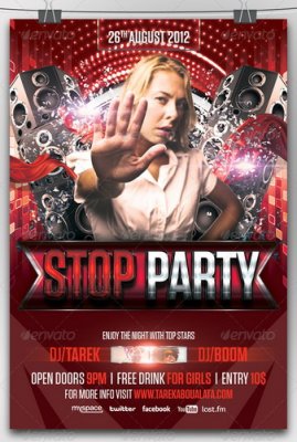   - Stop Party Flyer