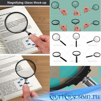 PSD  - Magnifying Glass Mock-up