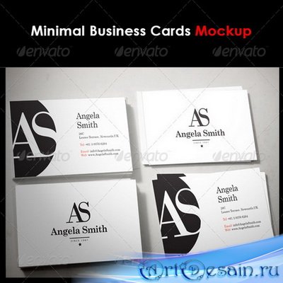 PSD  - Minimal Business Cards Mock-Up
