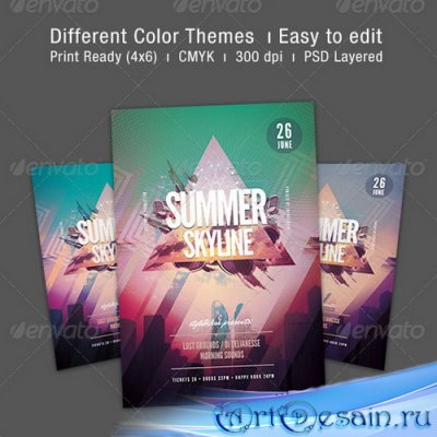 GraphicRiver - Summer Skyline Flyer - 7271432