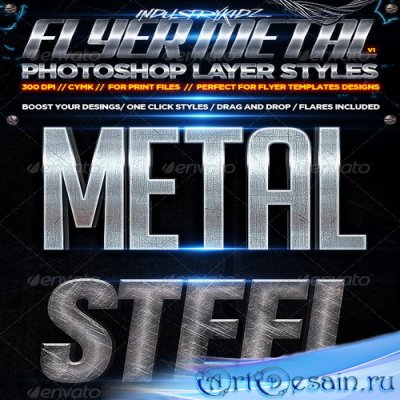   - Flyer Photoshop Layer Styles / Metal CYMK