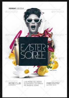 PSD - Easter Soiree Flyer Template PSD