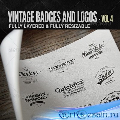 PSD - Vintage Badges and Logos Vol 4 - 7664479