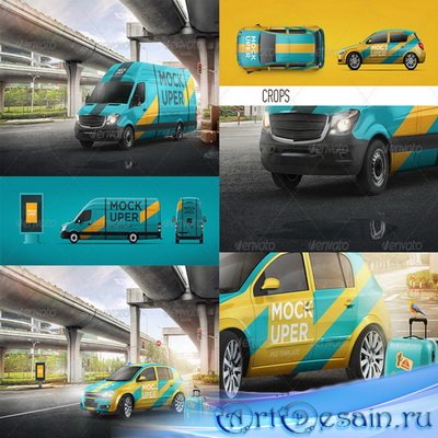 PSD - Van & Car Mock-Ups (2 PSD)