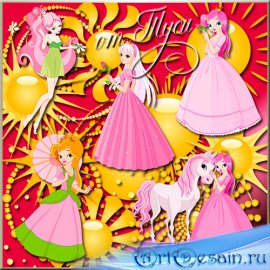     -    / Clip Art for children - Princess and the Sun