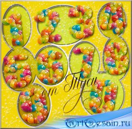  -     / Clip Art  - The numbers of balloons