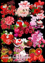  png     - Set of romantic png clusters for Valentine